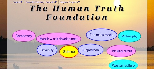 A snapshot of The Human Truth Foundation front page