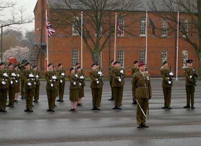 British recruits on the final parade of basic training